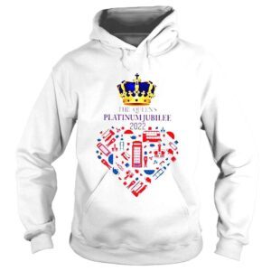 Hoodie The Queens Platinum Jubilee Queen Elizabeths Heart 2022 Shirt