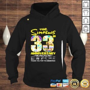 Hoodie The Simpson 33rd Anniversary 19892022 signatures shirt