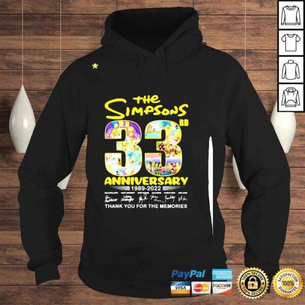 The Simpson 33rd Anniversary 19892022 signatures shirt - Image 4