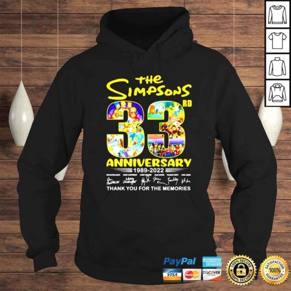 The Simpsons 33rd anniversary 1989 2022 thank you for the memories shirt - Image 4