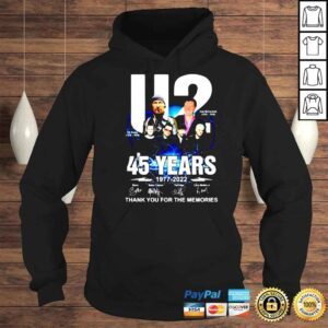 Hoodie The U2 45 Years 19772022 Signatures Thank You For The Memories Shirt