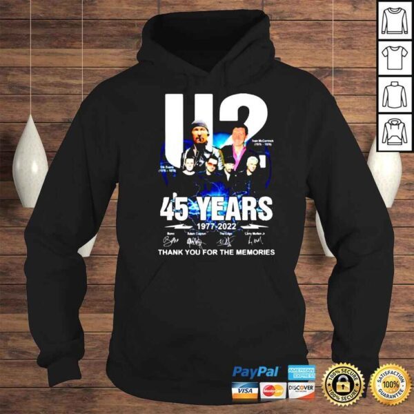 The U2 45 Years 19772022 Signatures Thank You For The Memories Shirt - Image 4