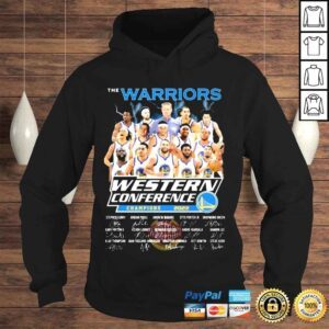 Hoodie The Warriors Western Conference Champions 2022 Green and Iguodala Signatures Shirt