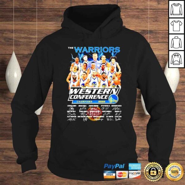 The Warriors Western Conference Champions 2022 signatures shirt - Image 4