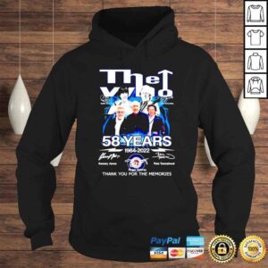 Hoodie The Who 58 years 1964 2022 thank you for the memories shirt