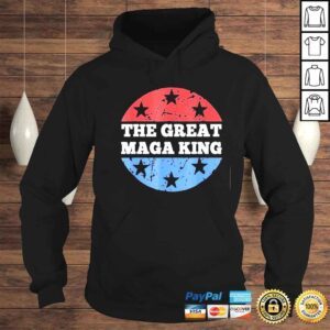 Hoodie The great maga king conservative us flag shirt