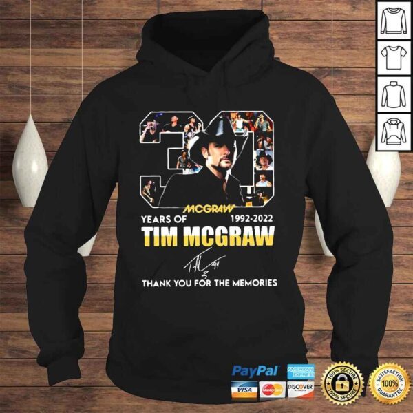 Tim Mcgraw 30 years of 19922022 thank you for the memories signature shirt - Image 4