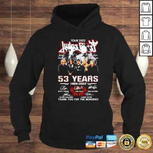 Hoodie Tour 2022 Judas Priest 53 years 1969 2022 thank you for the memories shirt