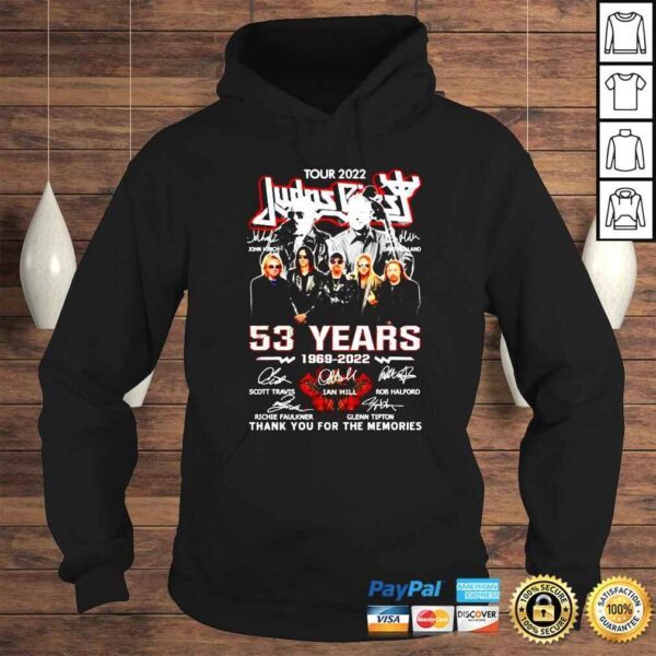 Tour 2022 Judas Priest 53 years 1969 2022 thank you for the memories shirt - Image 4