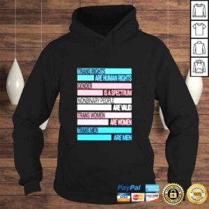 Hoodie Trans rights are human rights gender is a spectrump shirt