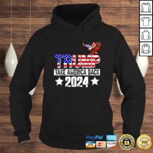 Hoodie Trump 2024 USA Flag Take America Back Mullet Eagle TShirt