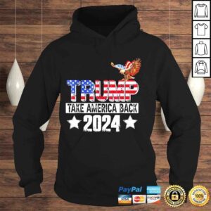 Hoodie Trump 2024 usa flag take America back mullet eagle shirt