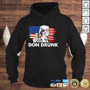 Hoodie Trump President Don Drunk Merica USA Flag Patriotic 4th of July TShirt