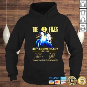 Hoodie Tv Series The X Files 30Th Anniversary 1992 2022 thank you for the memories signatures shirt