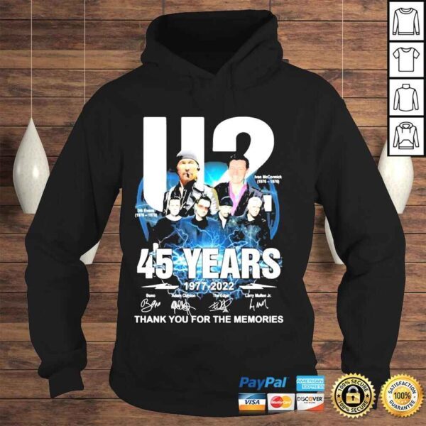 U2 45 years 1977 2022 thank you for the memories shirt - Image 4