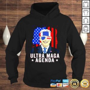 Hoodie Ultra MAGA Agenda Anti Biden US Flag Trump 4th Of July Shirt