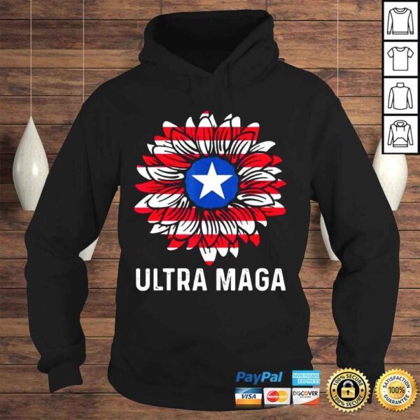 Ultra MAGA Proud UltraMaga Proud Republican USA Flag TShirt - Image 4