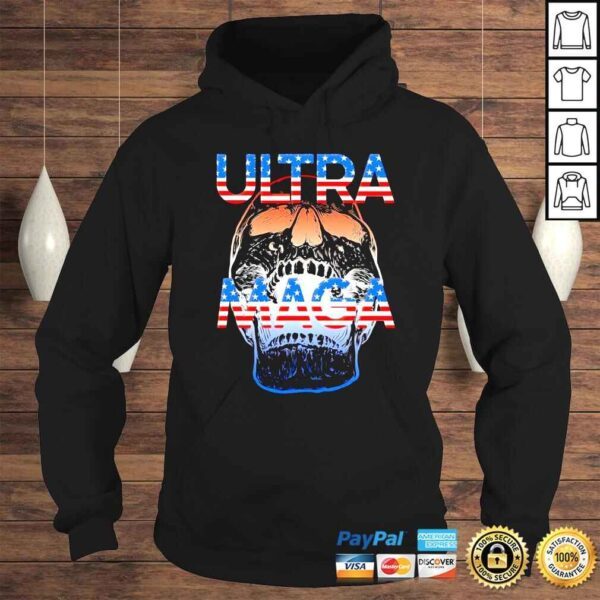 Ultra Maga 3 Red White Blue Skull Republican shirt - Image 4