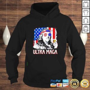 Hoodie Ultra Maga 4th of July Benjamin Franklin Drinking USA Flag shirt