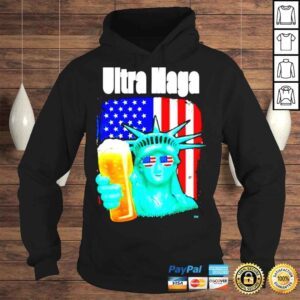 Hoodie Ultra Maga Conservative Patriotic Flag Red White Blue Shirt