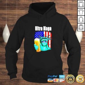 Hoodie Ultra Maga Conservative Patriotic Flag Red White Blue TShirt