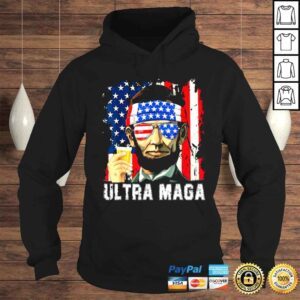 Hoodie Ultra Maga Patriotic 4th Of July Abraham Lincoln Drinking American flag shirt