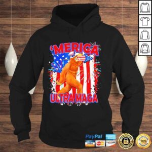 Hoodie Ultra maga 4th of july bigfoot American flag vintage shirt