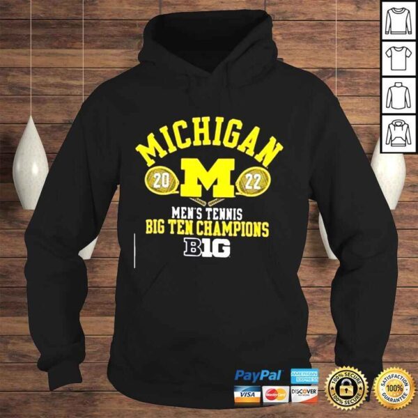 University of Michigan Mens Tennis Big Ten Champions 2022 Shirt - Image 4