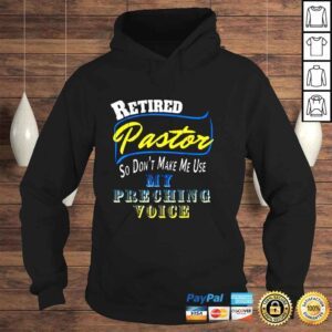 Hoodie Vintage Retired Pastor Preacher Minister Retirement Shirt