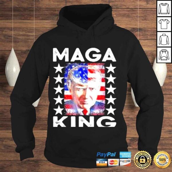 Vintage Ultra Mega King Trump 2024 American Flag Anti Biden Shirt - Image 4