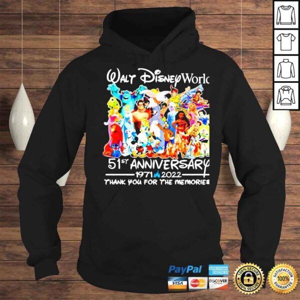 Walt Disney World 51st anniversary 1971 2022 thank you for the memories shirt - Image 4