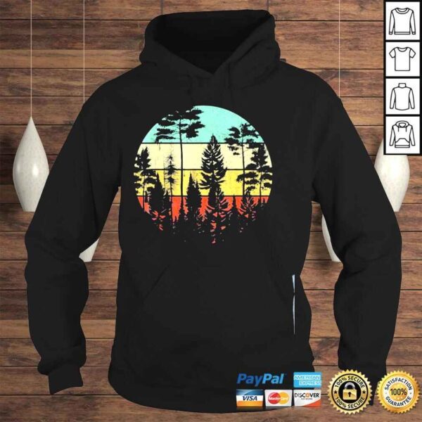 Wildlife trees outdoors nature retro forest shirt - Image 4