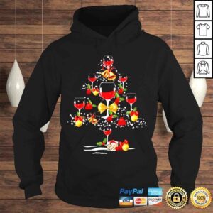 Hoodie Wine Tree Happy Merry Christmas 2022 Shirt