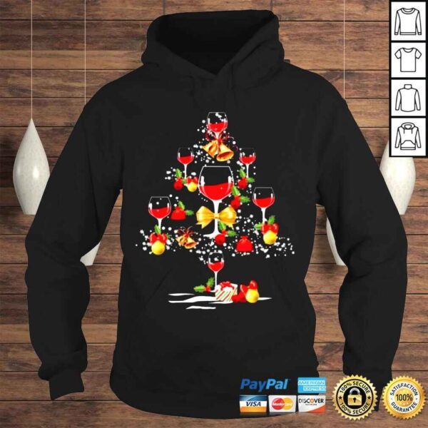 Wine Tree Happy Merry Christmas 2022 Shirt - Image 4