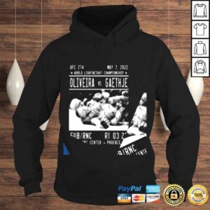 Hoodie World Lightweight Championship Oliveira vs Gaethje poster shirt