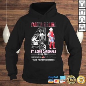 Hoodie Yadier Molina 4 St Louis Cardinals 20042022 thank you for the memories signature shirt