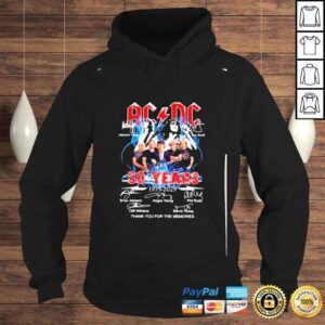 Hoodie acdc 50 years anniversary 1973 2023 thank you for the memories shirt