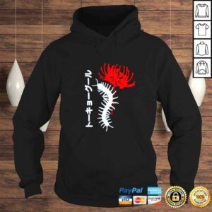 Hoodie anime centipede and flower shirt