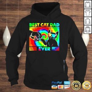 Hoodie cat dad ever tie dye cat daddy fathers shirt