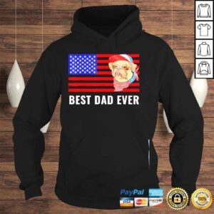 Hoodie dad ever us American flag awesome dads family pug dog shirt