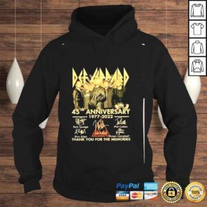 Hoodie def leppard world tour 1977 2022 t shirt