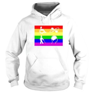 Hoodie disabled and Queer LGBT shirt