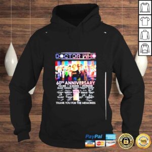 Hoodie doctor Who 60th Anniversary 1963 2023 26 Season 870 Episodes Signatures Thank You For The Memories Shirt