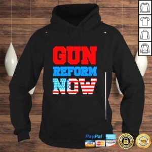 Hoodie gun reform now American flag shirt