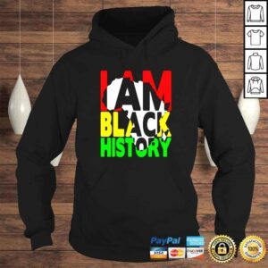 Hoodie i am black history African American map color shirt