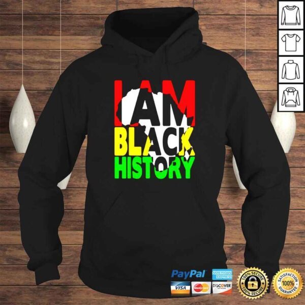 i am black history African American map color shirt - Image 4