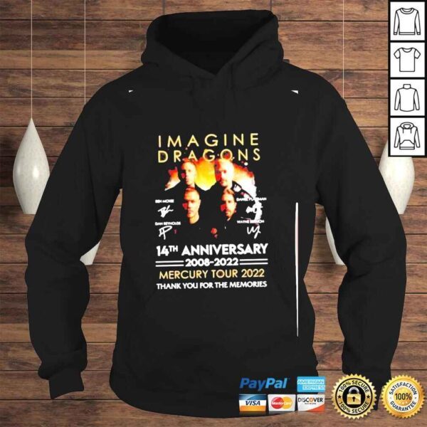 imagine Dragons 14th Anniversary 20082022 thank you for the memories Shirt - Image 4