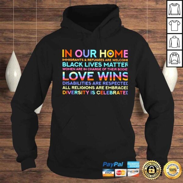 in our home black lives matter love wins shirt - Image 4