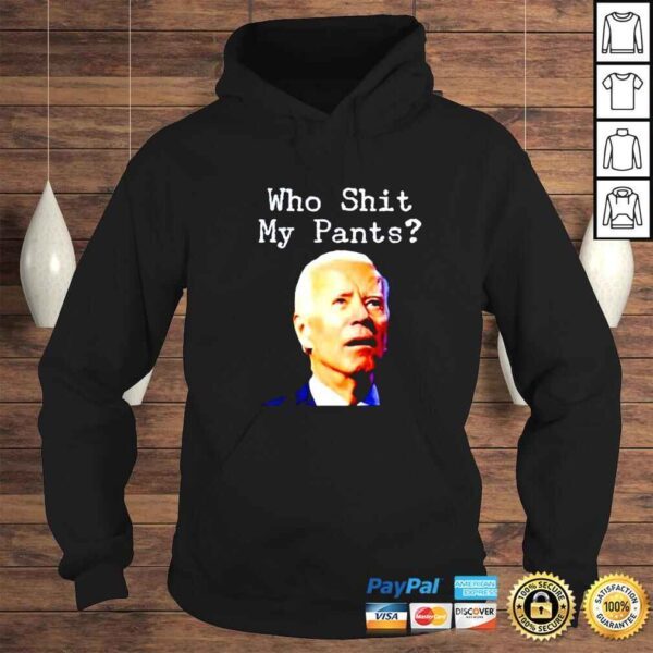 joe Biden who shit my pants question mark shirt - Image 4