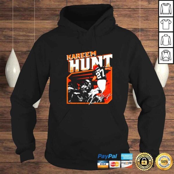 kareem Hunt Touchdown Hurdle 27 rugby signature shirt - Image 4